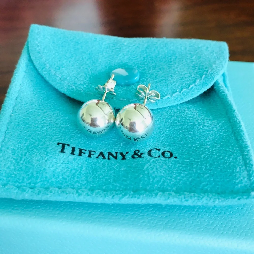 10mm Tiffany & Co. Hardware Bead Earrings / Retired - FINAL PRICE - Picture 3 of 9